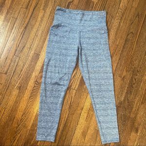 Women's High Waist Cropped Legging blue